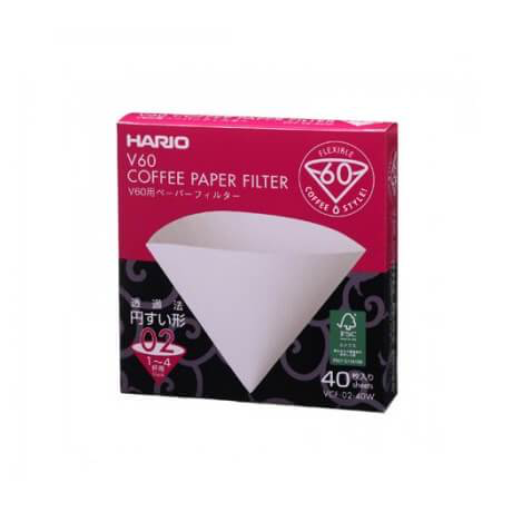 Hario V60 Papers 2 Cup - 40pk